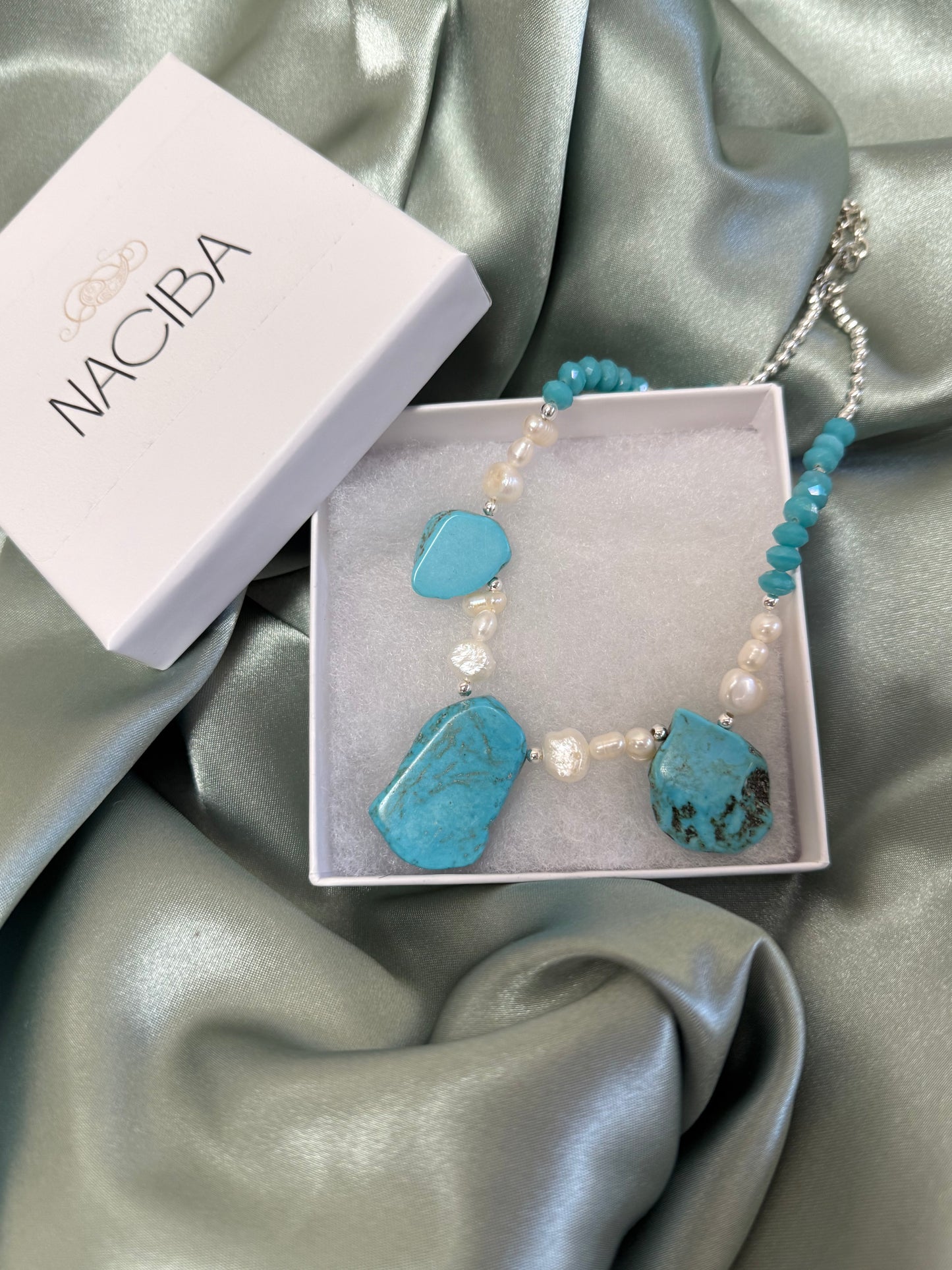 Necklace “Blue Pierre “