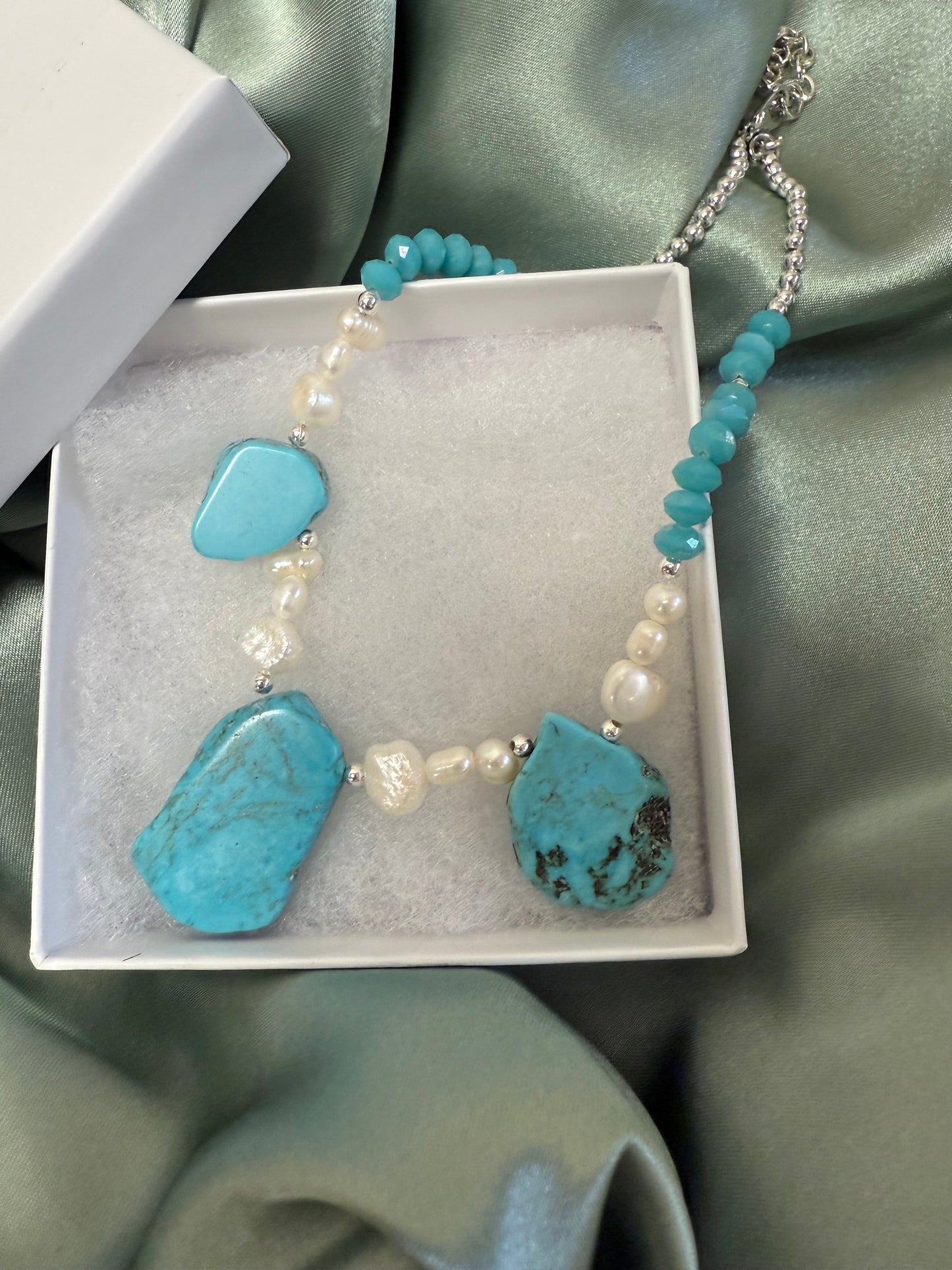 Necklace “Blue Pierre “
