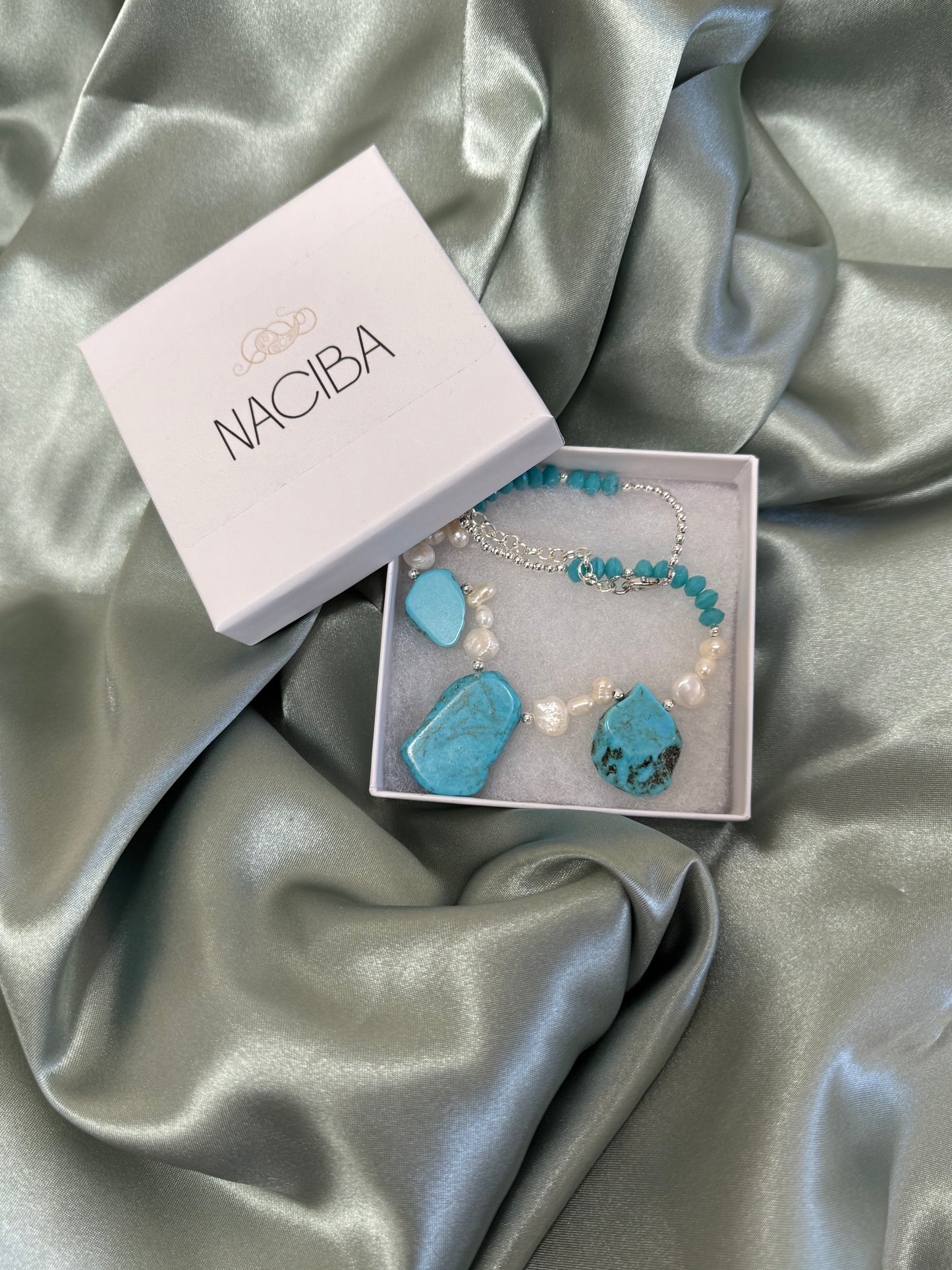 Necklace “Blue Pierre “