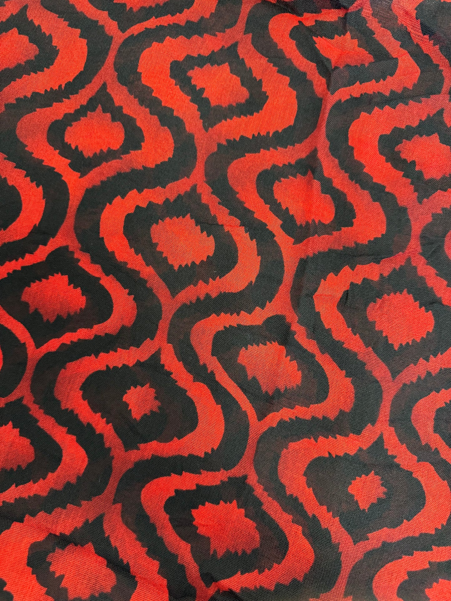 Geometric print modal scarf