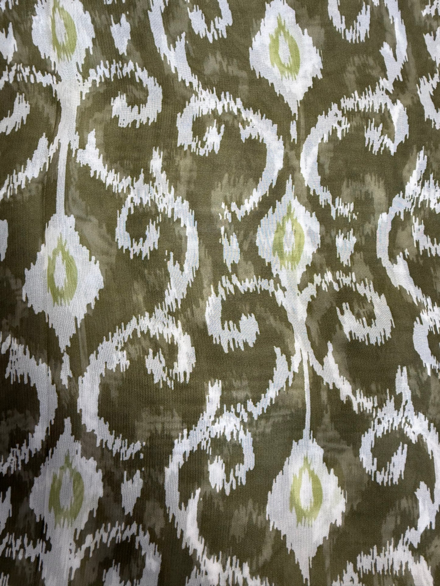 Ikat printed chiffon scarf