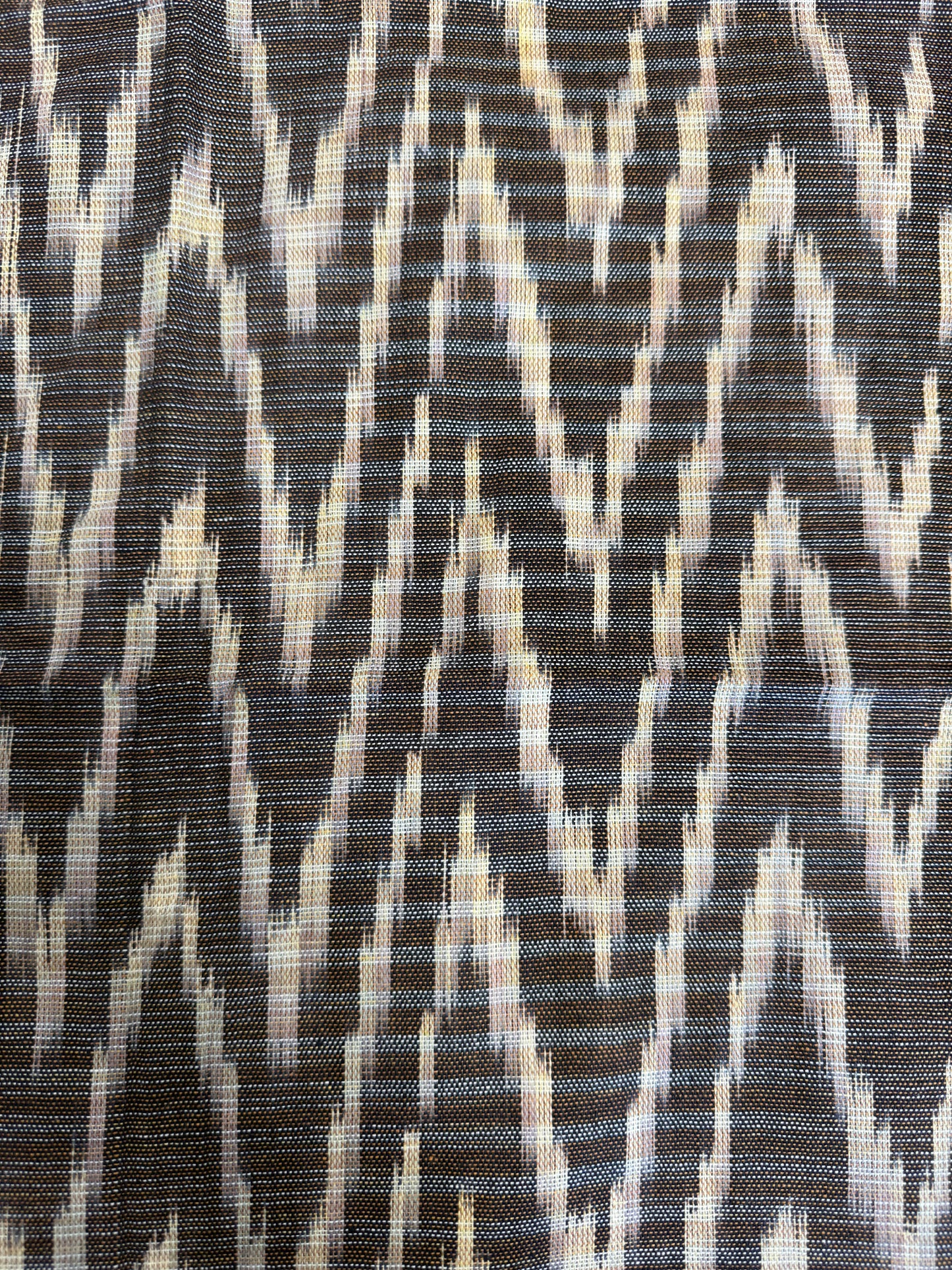 Brown Ikat print scarf