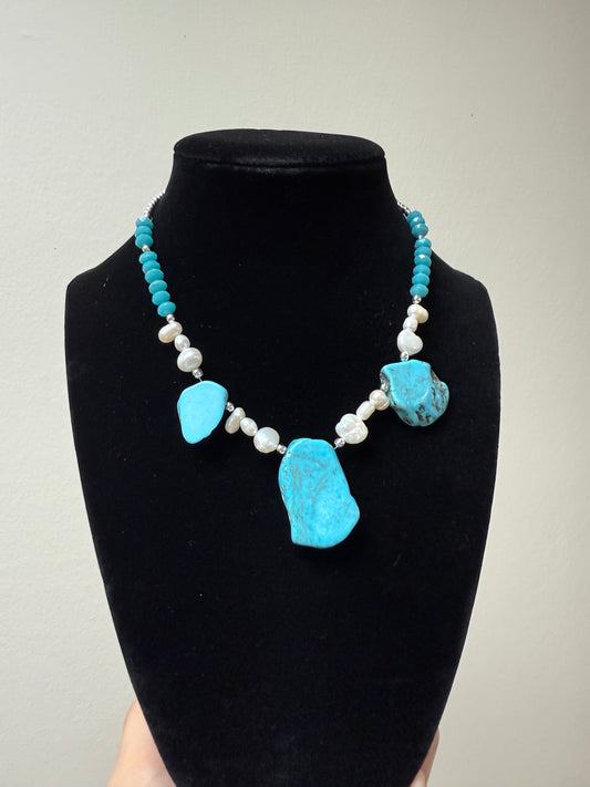Necklace “Blue Pierre “