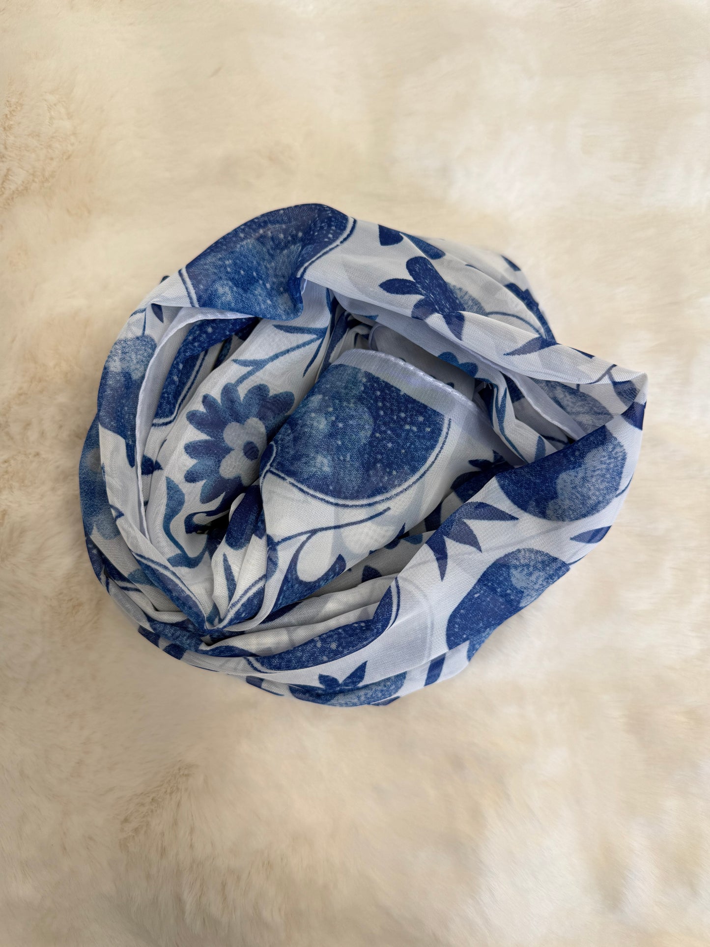 Anor ( pomegranate) printed chiffon scarf