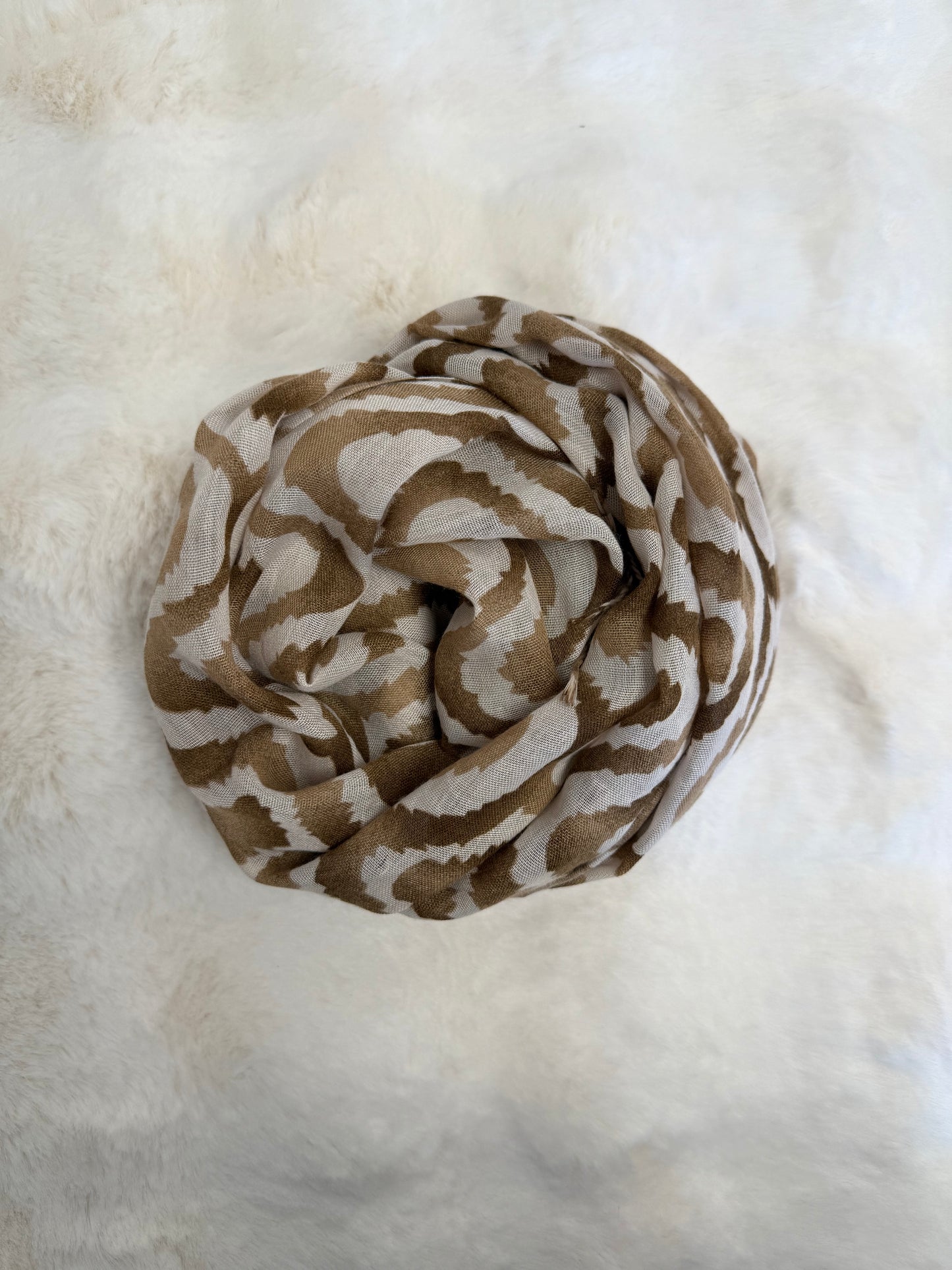 Geometric print modal scarf