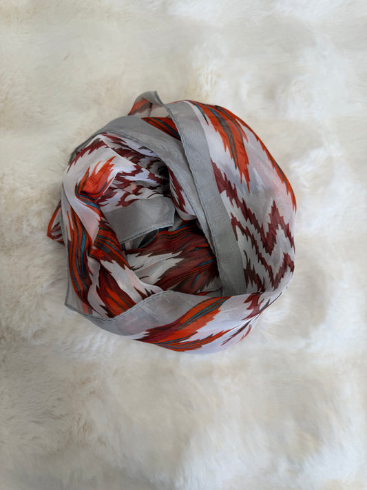 Atlas ( Ikat) printed scarf